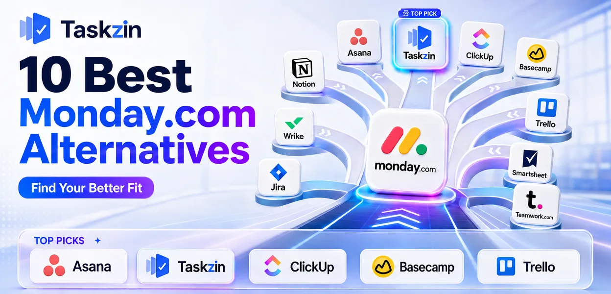 Comparison of Monday.com alternatives for work management and project tracking