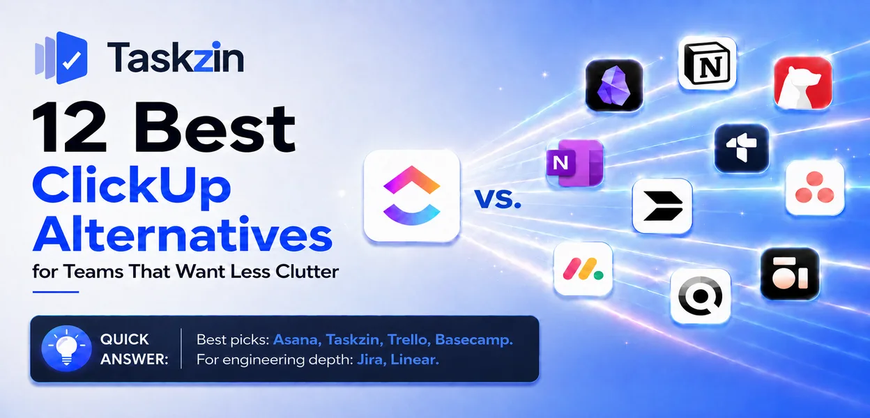 Comparison of ClickUp alternatives for teams wanting simpler project management