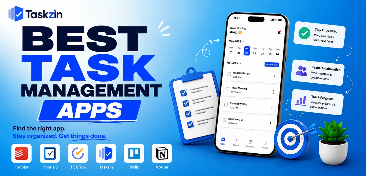 Task management app showing a daily task list with owners and due dates