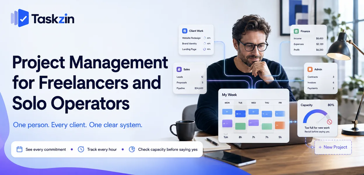 Freelancer view showing all client commitments and deadlines in one place