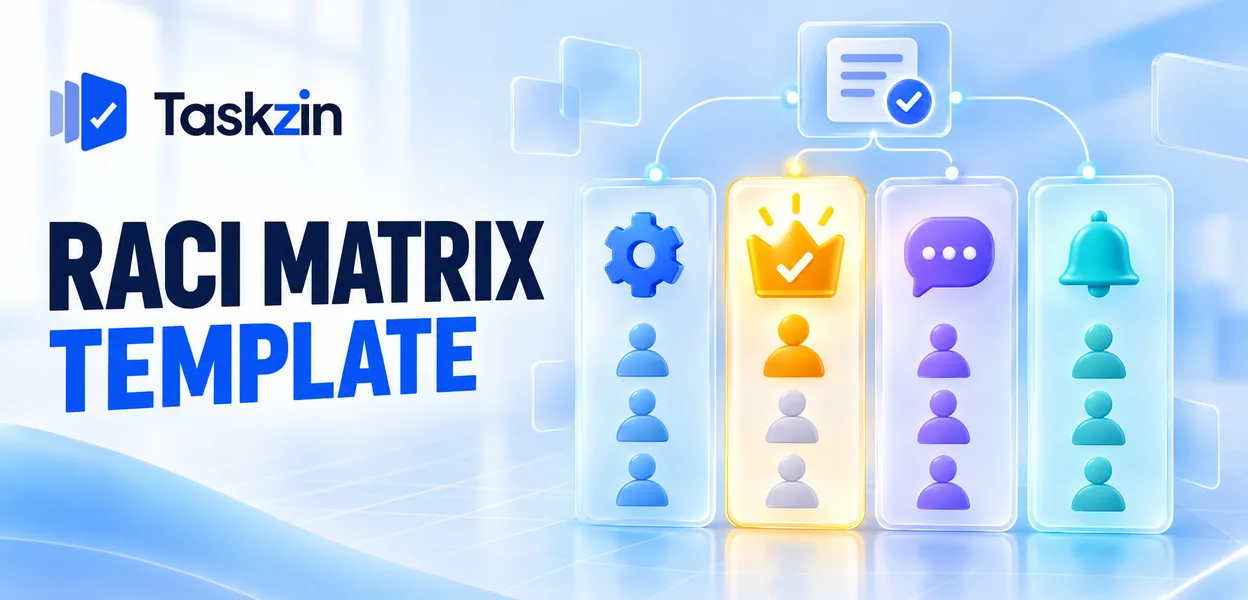 RACI matrix showing responsible, accountable, consulted and informed assignments