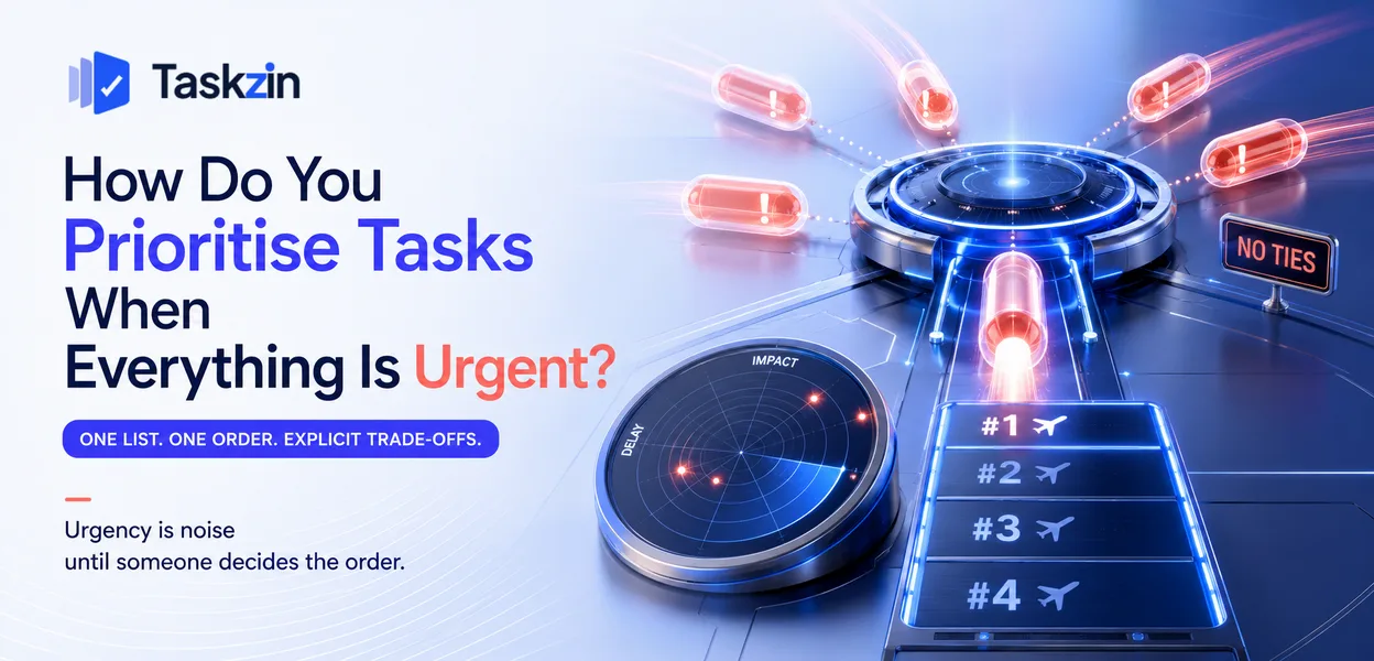 Task list forced into a single ranked order rather than priority labels