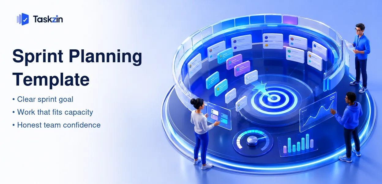 Sprint planning agenda with capacity calculation and sprint goal