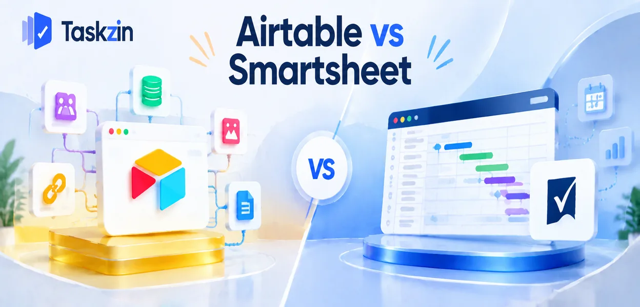 Airtable linked records compared with Smartsheet dependency scheduling