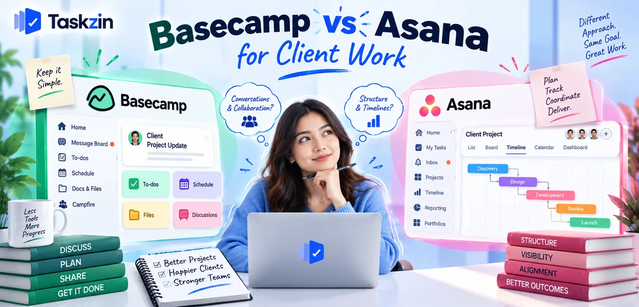 Basecamp flat fee model compared with Asana's per user pricing for agencies