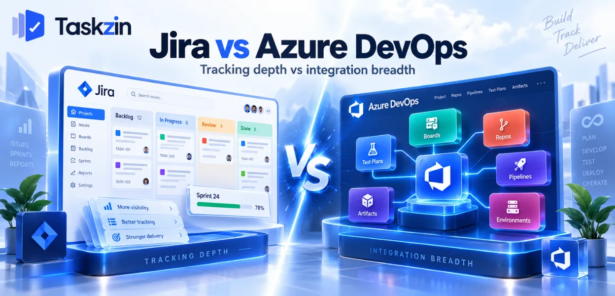 Jira issue tracking compared with the Azure DevOps integrated toolchain